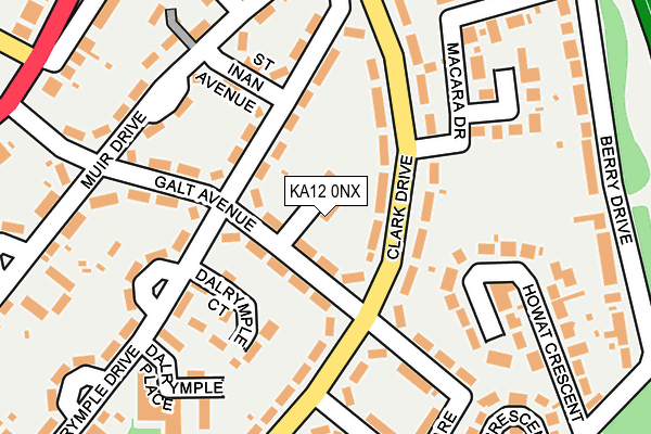 KA12 0NX map - OS OpenMap – Local (Ordnance Survey) KA12 0NX map - OS OpenMap – Local (Ordnance Survey)
