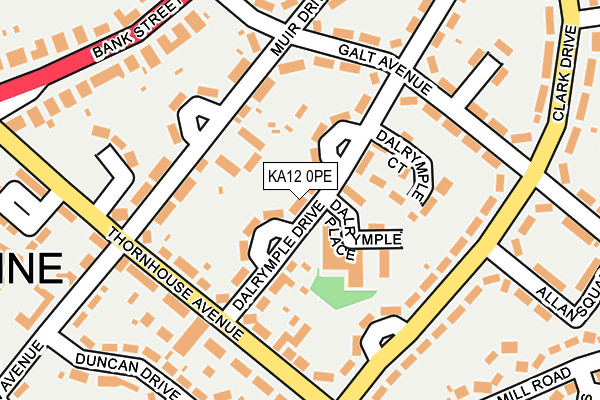 KA12 0PE map - OS OpenMap – Local (Ordnance Survey) KA12 0PE map - OS OpenMap – Local (Ordnance Survey)