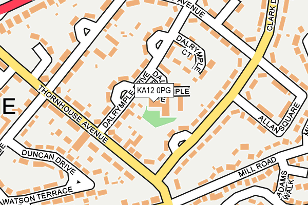 KA12 0PG map - OS OpenMap – Local (Ordnance Survey) KA12 0PG map - OS OpenMap – Local (Ordnance Survey)