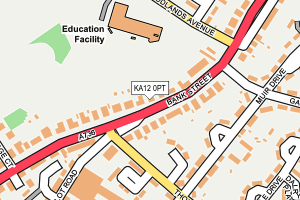 KA12 0PT map - OS OpenMap – Local (Ordnance Survey)