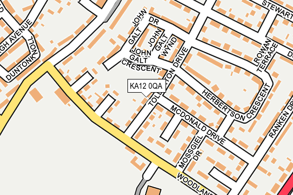 KA12 0QA map - OS OpenMap – Local (Ordnance Survey) KA12 0QA map - OS OpenMap – Local (Ordnance Survey)