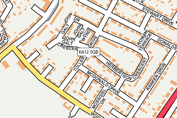 KA12 0QB map - OS OpenMap – Local (Ordnance Survey) KA12 0QB map - OS OpenMap – Local (Ordnance Survey)