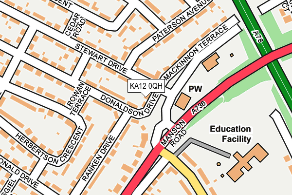 KA12 0QH map - OS OpenMap – Local (Ordnance Survey) KA12 0QH map - OS OpenMap – Local (Ordnance Survey)