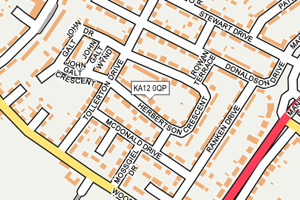 KA12 0QP map - OS OpenMap – Local (Ordnance Survey) KA12 0QP map - OS OpenMap – Local (Ordnance Survey)