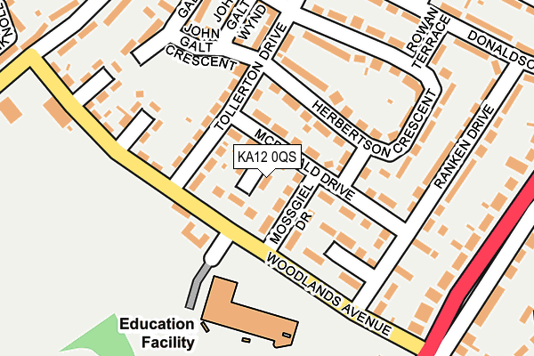 KA12 0QS map - OS OpenMap – Local (Ordnance Survey) KA12 0QS map - OS OpenMap – Local (Ordnance Survey)