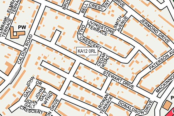 KA12 0RL map - OS OpenMap – Local (Ordnance Survey) KA12 0RL map - OS OpenMap – Local (Ordnance Survey)