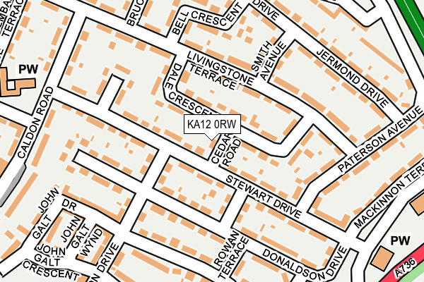 KA12 0RW map - OS OpenMap – Local (Ordnance Survey) KA12 0RW map - OS OpenMap – Local (Ordnance Survey)