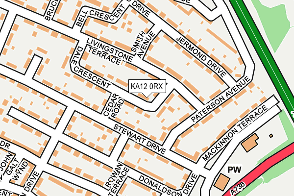 KA12 0RX map - OS OpenMap – Local (Ordnance Survey) KA12 0RX map - OS OpenMap – Local (Ordnance Survey)