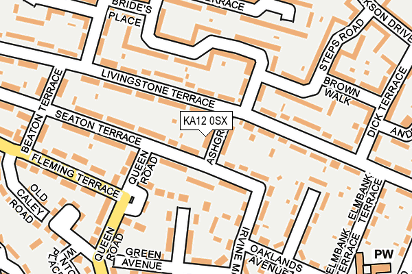 KA12 0SX map - OS OpenMap – Local (Ordnance Survey) KA12 0SX map - OS OpenMap – Local (Ordnance Survey)