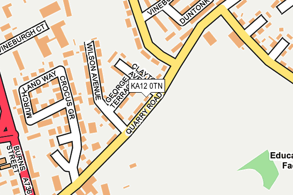 KA12 0TN map - OS OpenMap – Local (Ordnance Survey) KA12 0TN map - OS OpenMap – Local (Ordnance Survey)