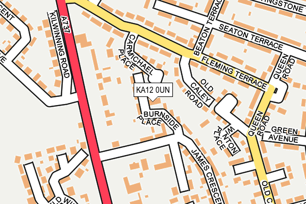KA12 0UN map - OS OpenMap – Local (Ordnance Survey) KA12 0UN map - OS OpenMap – Local (Ordnance Survey)