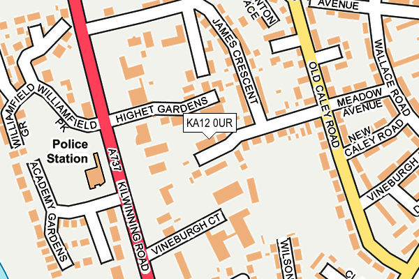 KA12 0UR map - OS OpenMap – Local (Ordnance Survey) KA12 0UR map - OS OpenMap – Local (Ordnance Survey)