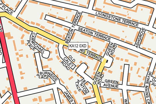 KA12 0XD map - OS OpenMap – Local (Ordnance Survey) KA12 0XD map - OS OpenMap – Local (Ordnance Survey)