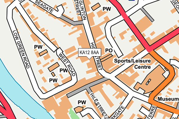 KA12 8AA map - OS OpenMap – Local (Ordnance Survey) KA12 8AA map - OS OpenMap – Local (Ordnance Survey)