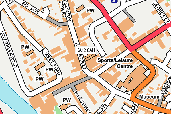 KA12 8AH map - OS OpenMap – Local (Ordnance Survey)