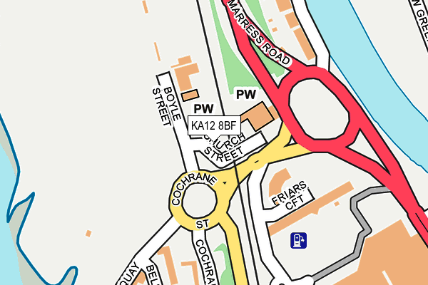 KA12 8BF map - OS OpenMap – Local (Ordnance Survey) KA12 8BF map - OS OpenMap – Local (Ordnance Survey)