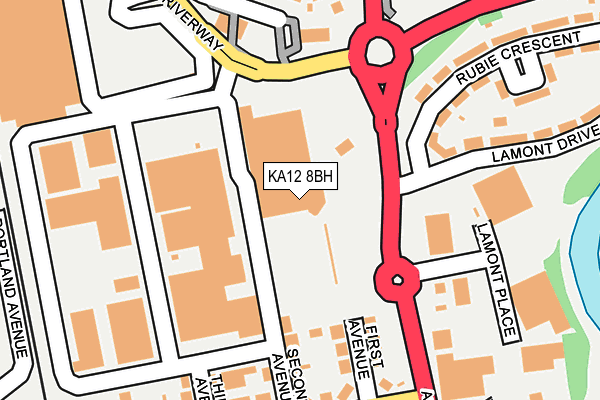 KA12 8BH map - OS OpenMap – Local (Ordnance Survey) KA12 8BH map - OS OpenMap – Local (Ordnance Survey)