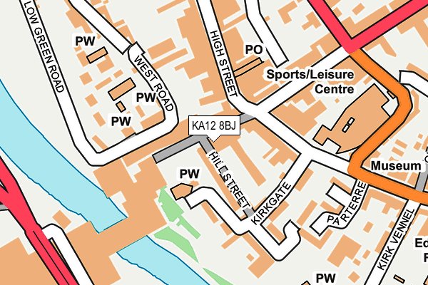 KA12 8BJ map - OS OpenMap – Local (Ordnance Survey) KA12 8BJ map - OS OpenMap – Local (Ordnance Survey)