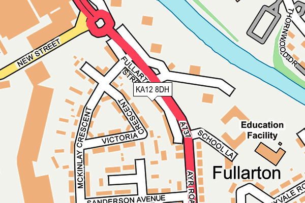 KA12 8DH map - OS OpenMap – Local (Ordnance Survey) KA12 8DH map - OS OpenMap – Local (Ordnance Survey)