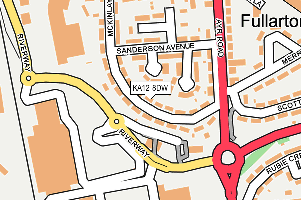 KA12 8DW map - OS OpenMap – Local (Ordnance Survey) KA12 8DW map - OS OpenMap – Local (Ordnance Survey)
