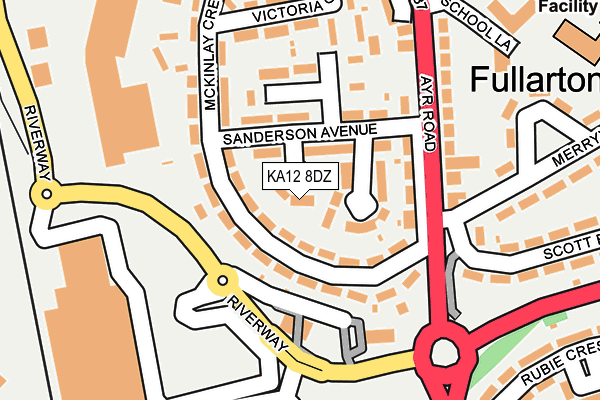 KA12 8DZ map - OS OpenMap – Local (Ordnance Survey) KA12 8DZ map - OS OpenMap – Local (Ordnance Survey)
