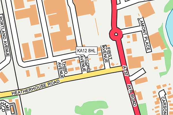 KA12 8HL map - OS OpenMap – Local (Ordnance Survey)