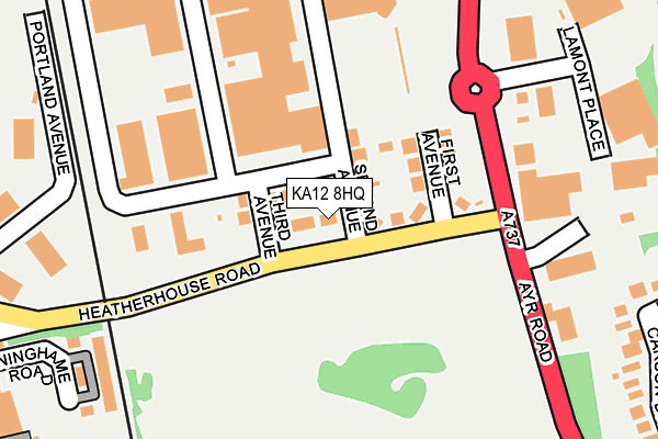 KA12 8HQ map - OS OpenMap – Local (Ordnance Survey) KA12 8HQ map - OS OpenMap – Local (Ordnance Survey)