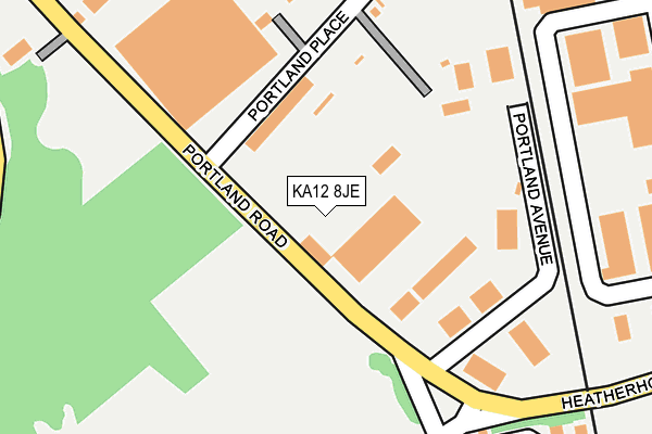 KA12 8JE map - OS OpenMap – Local (Ordnance Survey) KA12 8JE map - OS OpenMap – Local (Ordnance Survey)