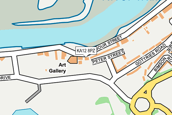 KA12 8PZ map - OS OpenMap – Local (Ordnance Survey) KA12 8PZ map - OS OpenMap – Local (Ordnance Survey)