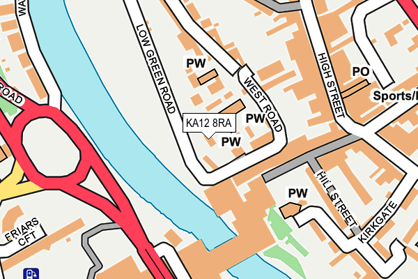 KA12 8RA map - OS OpenMap – Local (Ordnance Survey) KA12 8RA map - OS OpenMap – Local (Ordnance Survey)