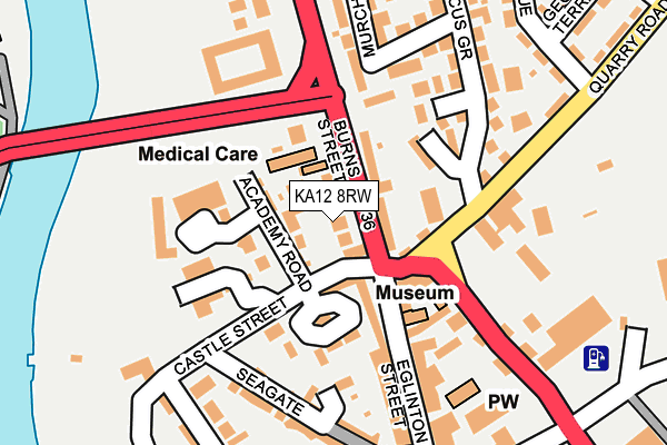 KA12 8RW map - OS OpenMap – Local (Ordnance Survey) KA12 8RW map - OS OpenMap – Local (Ordnance Survey)