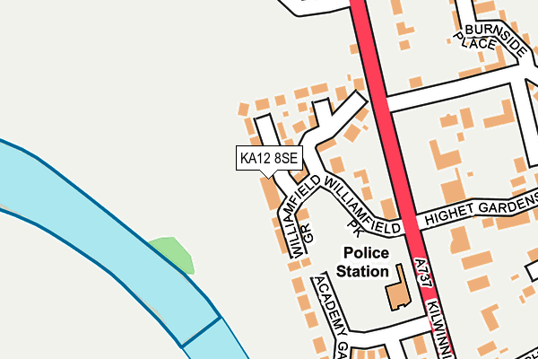 KA12 8SE map - OS OpenMap – Local (Ordnance Survey) KA12 8SE map - OS OpenMap – Local (Ordnance Survey)