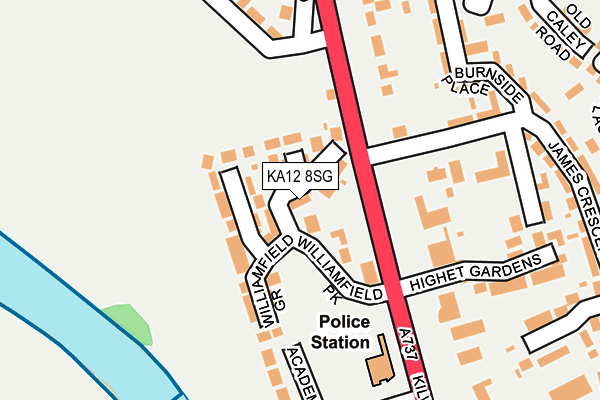 KA12 8SG map - OS OpenMap – Local (Ordnance Survey)