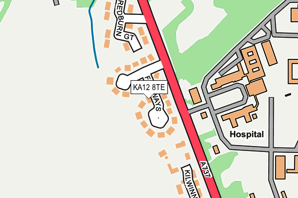 KA12 8TE map - OS OpenMap – Local (Ordnance Survey) KA12 8TE map - OS OpenMap – Local (Ordnance Survey)