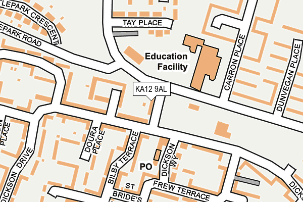 KA12 9AL map - OS OpenMap – Local (Ordnance Survey) KA12 9AL map - OS OpenMap – Local (Ordnance Survey)
