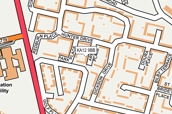KA12 9BB map - OS OpenMap – Local (Ordnance Survey) KA12 9BB map - OS OpenMap – Local (Ordnance Survey)