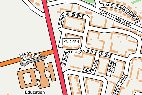 KA12 9BH map - OS OpenMap – Local (Ordnance Survey) KA12 9BH map - OS OpenMap – Local (Ordnance Survey)