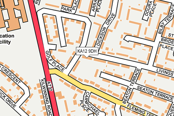 KA12 9DH map - OS OpenMap – Local (Ordnance Survey) KA12 9DH map - OS OpenMap – Local (Ordnance Survey)