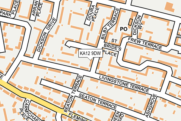 KA12 9DW map - OS OpenMap – Local (Ordnance Survey) KA12 9DW map - OS OpenMap – Local (Ordnance Survey)