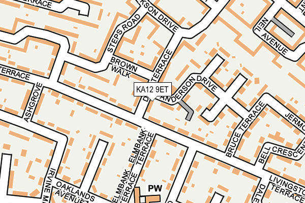 KA12 9ET map - OS OpenMap – Local (Ordnance Survey) KA12 9ET map - OS OpenMap – Local (Ordnance Survey)