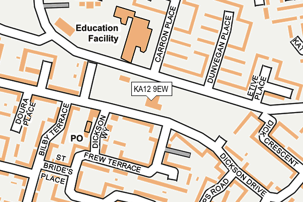 KA12 9EW map - OS OpenMap – Local (Ordnance Survey) KA12 9EW map - OS OpenMap – Local (Ordnance Survey)