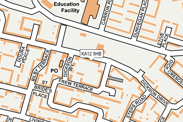 KA12 9HB map - OS OpenMap – Local (Ordnance Survey) KA12 9HB map - OS OpenMap – Local (Ordnance Survey)