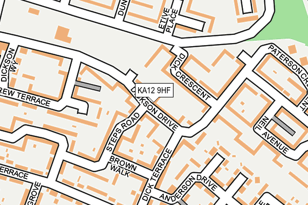 KA12 9HF map - OS OpenMap – Local (Ordnance Survey) KA12 9HF map - OS OpenMap – Local (Ordnance Survey)