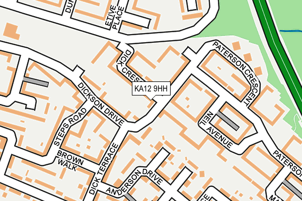 KA12 9HH map - OS OpenMap – Local (Ordnance Survey) KA12 9HH map - OS OpenMap – Local (Ordnance Survey)