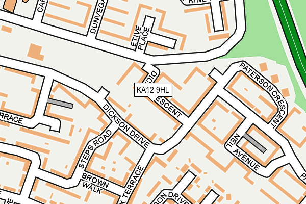 KA12 9HL map - OS OpenMap – Local (Ordnance Survey) KA12 9HL map - OS OpenMap – Local (Ordnance Survey)