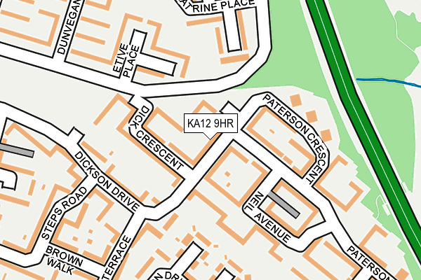 KA12 9HR map - OS OpenMap – Local (Ordnance Survey) KA12 9HR map - OS OpenMap – Local (Ordnance Survey)