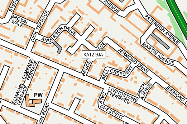 KA12 9JA map - OS OpenMap – Local (Ordnance Survey) KA12 9JA map - OS OpenMap – Local (Ordnance Survey)