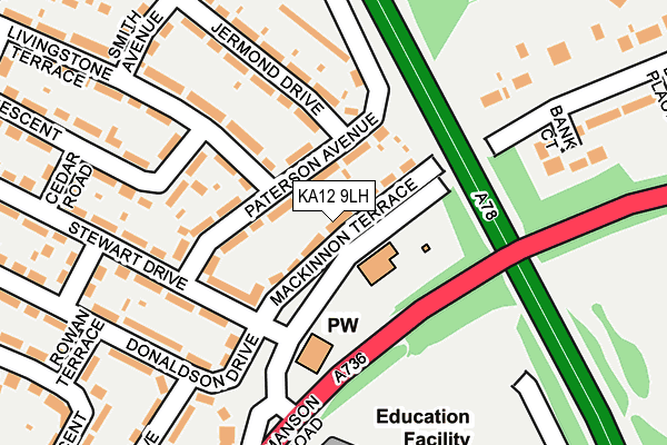 KA12 9LH map - OS OpenMap – Local (Ordnance Survey) KA12 9LH map - OS OpenMap – Local (Ordnance Survey)
