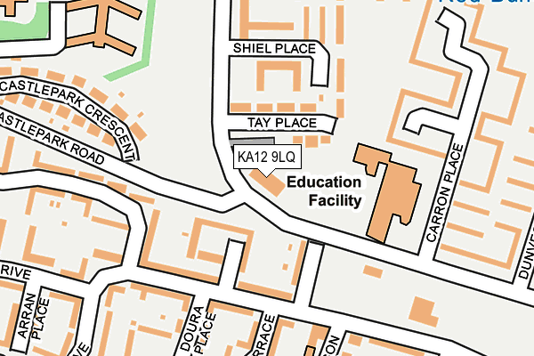 KA12 9LQ map - OS OpenMap – Local (Ordnance Survey)