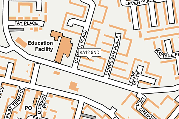 KA12 9ND map - OS OpenMap – Local (Ordnance Survey) KA12 9ND map - OS OpenMap – Local (Ordnance Survey)